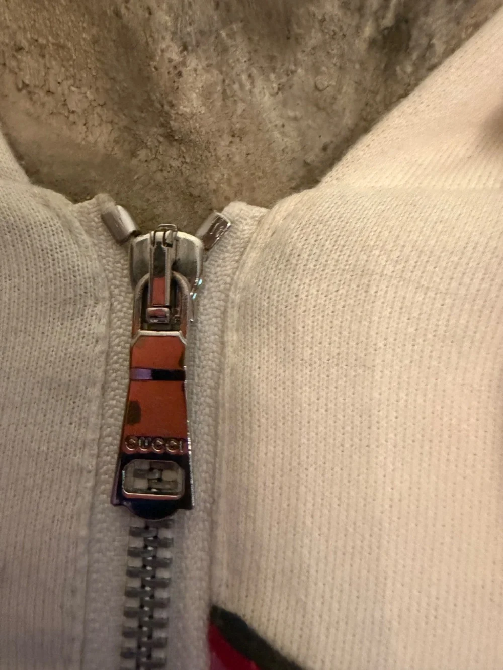 Gucci Game Logo Felted Cotton Jersey Zip Hoodie,